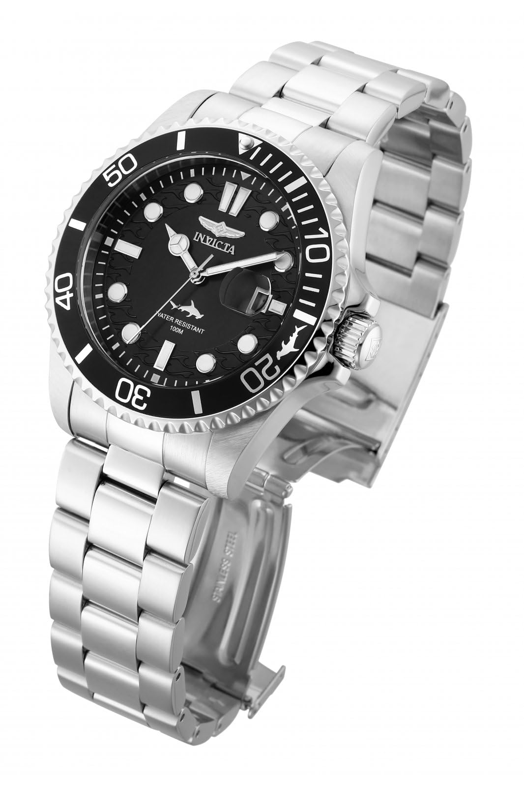 Invicta Men'S Pro Diver Quartz Watch, Silver, 30018